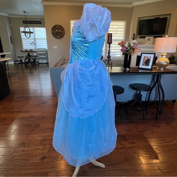Disney Cinderella Gown Girls XL fit Women XS S Costume Dress Long Blue - Picture 4 of 16